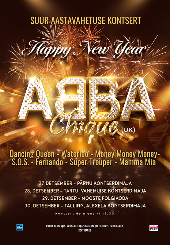 ABBA Chique (UK) – Suur aastavahetuse kontsert "Happy New Year" 2024
